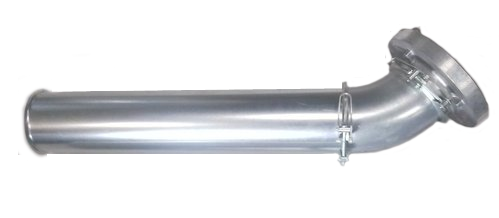 Einblasstutzen Stahl verzinkt 45° Länge 200 mm